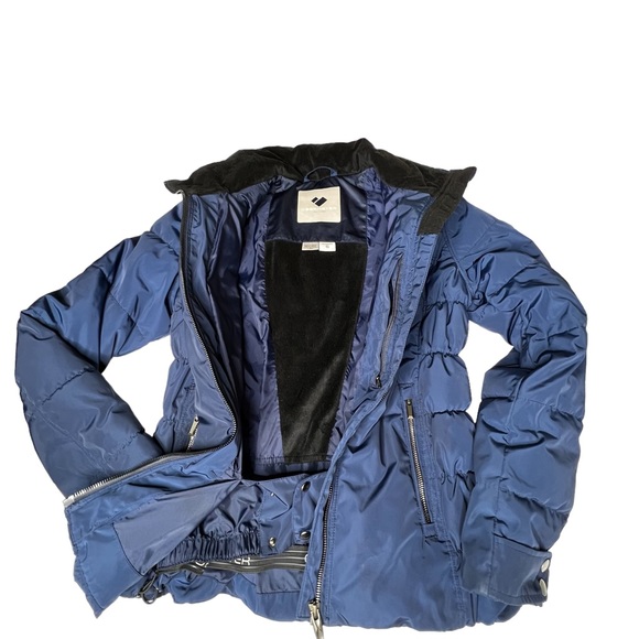 OBERMEYER Leighton Insulated Hooded Ski Jacket Navy Blue Women's Size 6 - Picture 7 of 16
